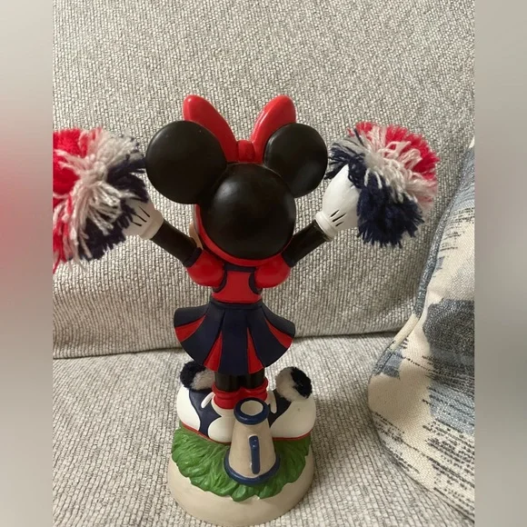 ✨Vintage Collectable Disney World Ceramic Minnie Mouse Cheerleader Bobble Head - Picture 7 of 9